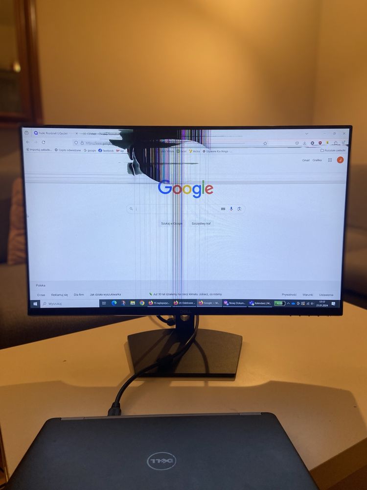Uszkodzony monitor Dell