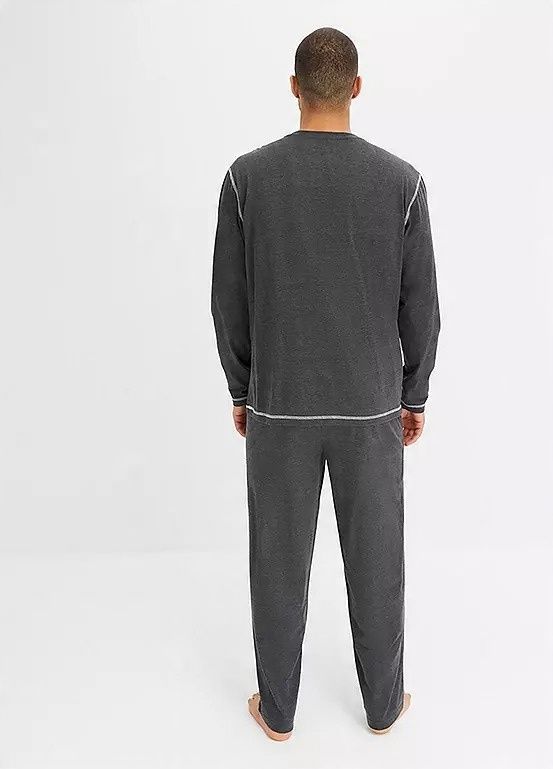 B.P.C piżama męska szara z nadrukiem cool misia r.XL