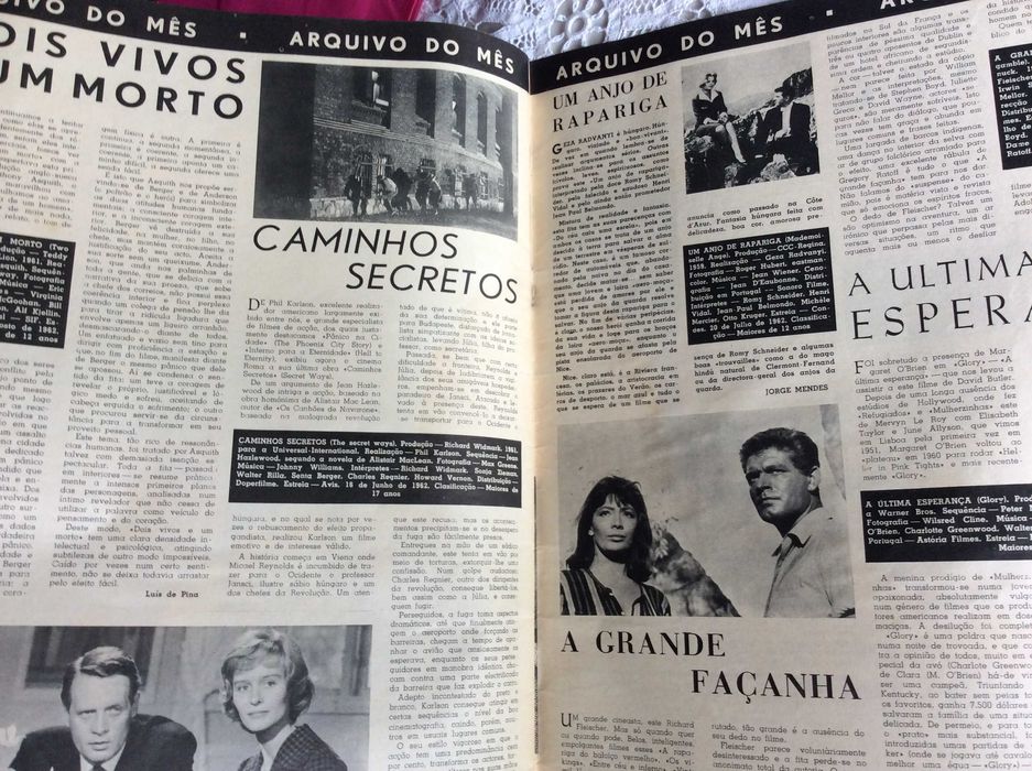 Filme, Revista Mensal de Cinema, Setembro de 1962.