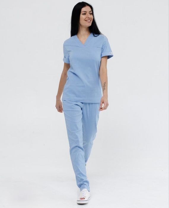 Медичний хірургічний костюм жіночий блакитний