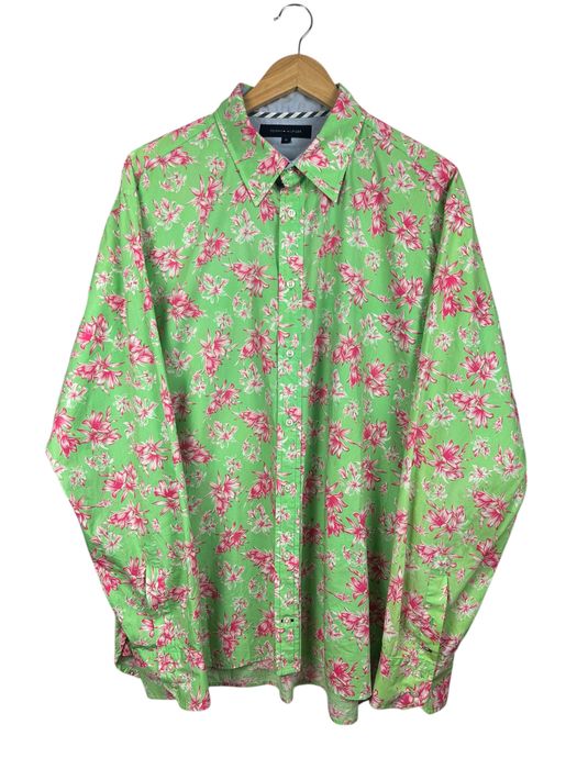Elegancka męska koszula w kwiaty tommy hilfiger wigilia hit XL bawełna