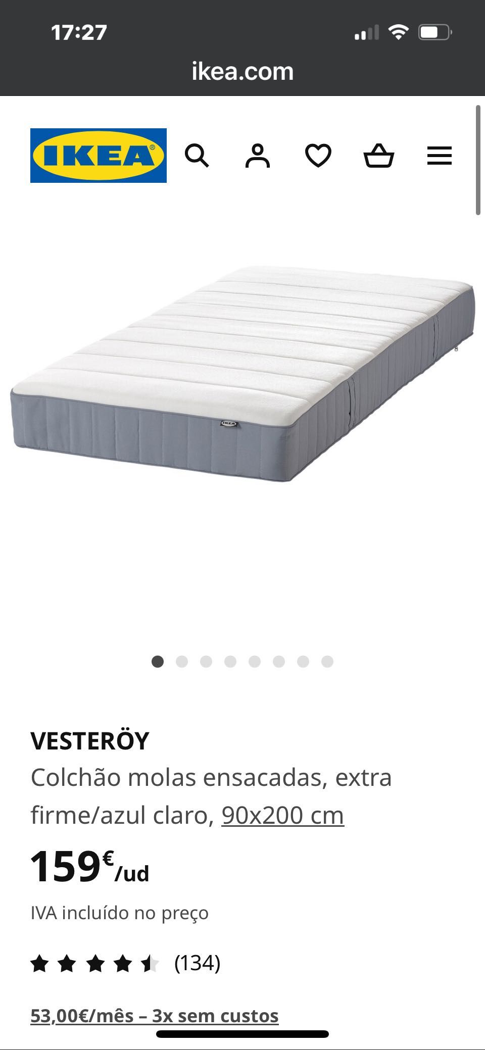 Cama Ikea com colchao