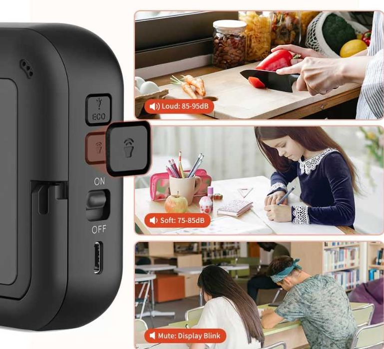 Таймер з поворотним регулятором, LED-дисплеєм і акумулятором