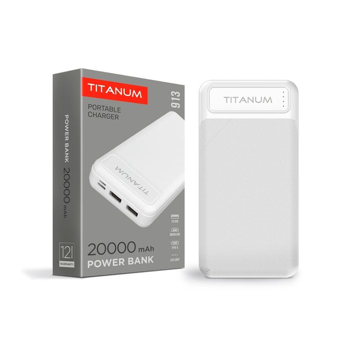 Павербанк TITANUM TPB-913 білий 20000mAh