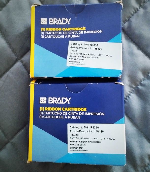 Риббон Brady к ВМР 61, 50,8 мм x 22,8 м, черный