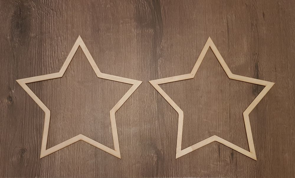 Zestaw gwiazd, obręcze drewniane, bazy do makramy DIY 56 el.