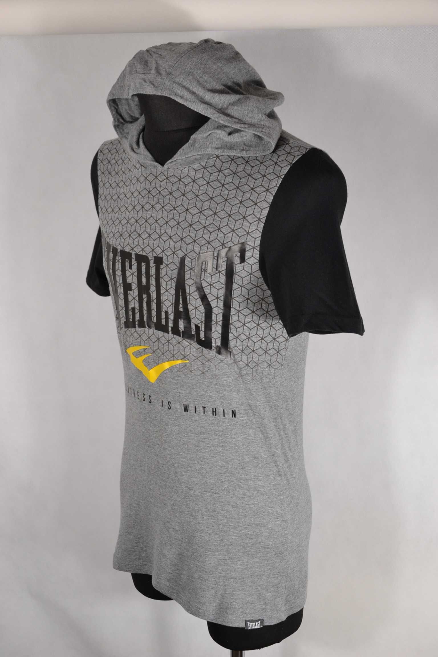 EVERLAST Koszulka Męska z Kapturem M Oryginalna Super Stan Bawełna