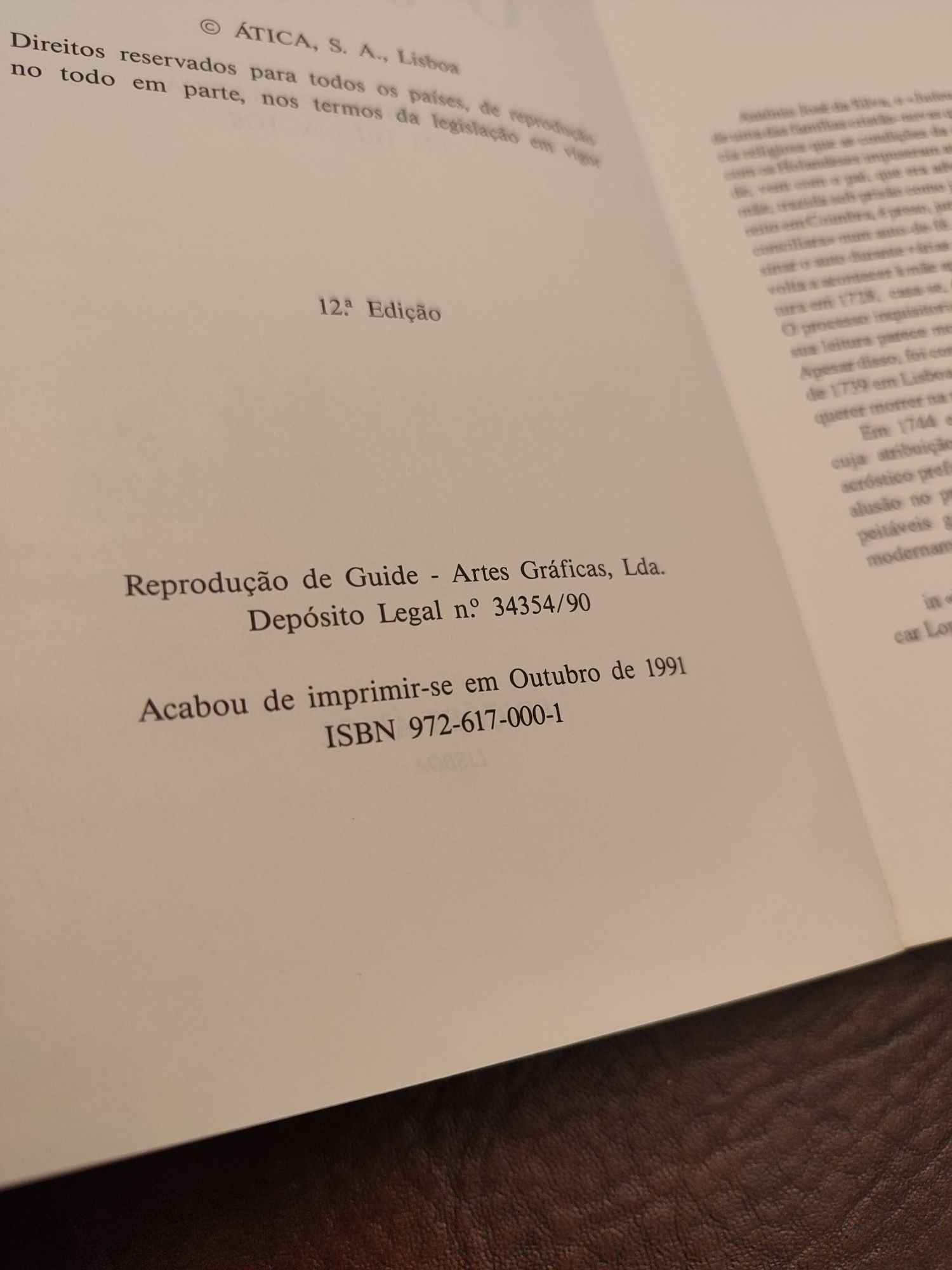 Livro "O Judeu" - Bernardo Santareno (ed. 1991)