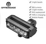 Lampa rowerowa wodoodporna akumulatorowa aluminium 2000mAh 900 lumenów