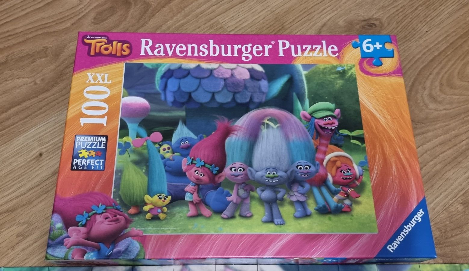 Puzzle XXL Trole Trolls Ravensburger Puzzle 6+ 100 elementów