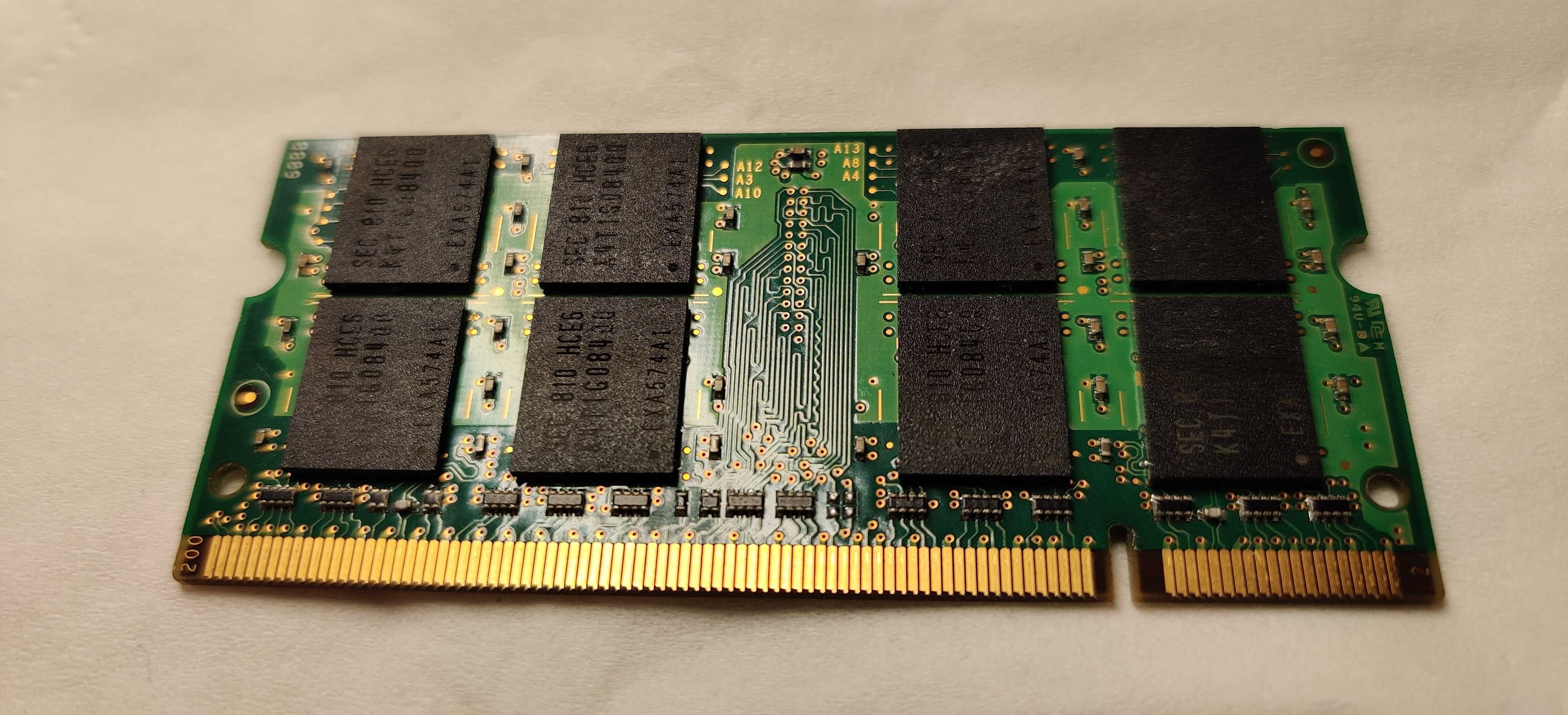 1 Memória RAM Samsung 2GB PC2-5300S DDR2 SO-DIMM Laptop