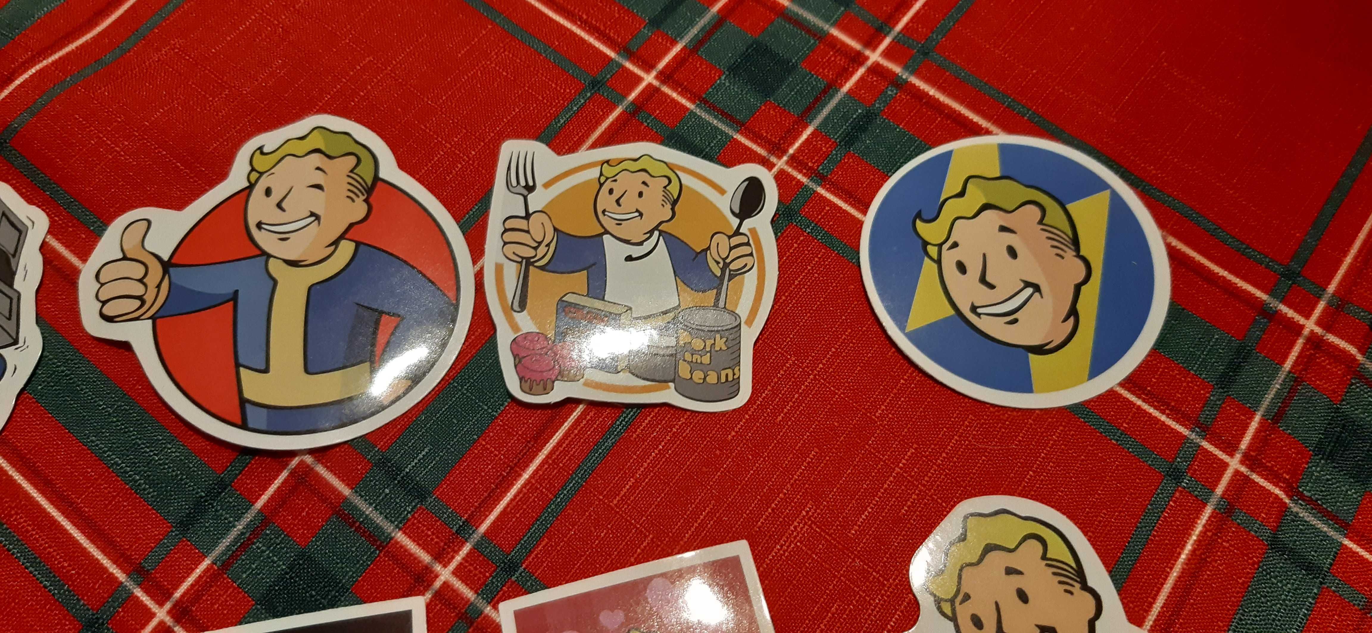 10 szt. naklejek z gry fallout retro dla kolekcjonerów