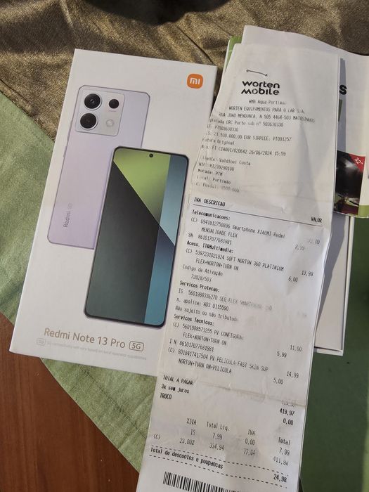 Xiaomi Redmi note 13 pro 5g. Com camera de 200 mega pixels