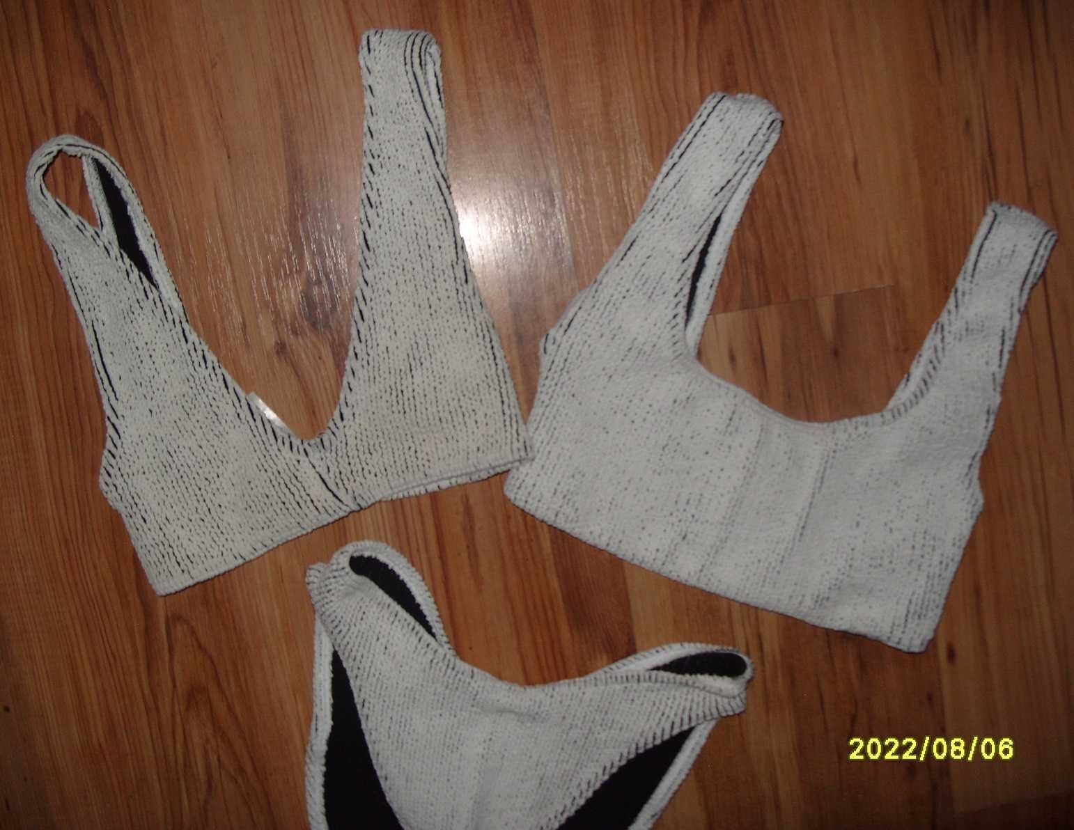 2 x top +bikini tekstura r. uniwersalny 36/38