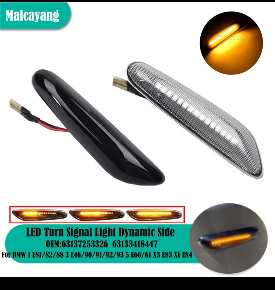 Piscas led dinâmico para BMW em pretos