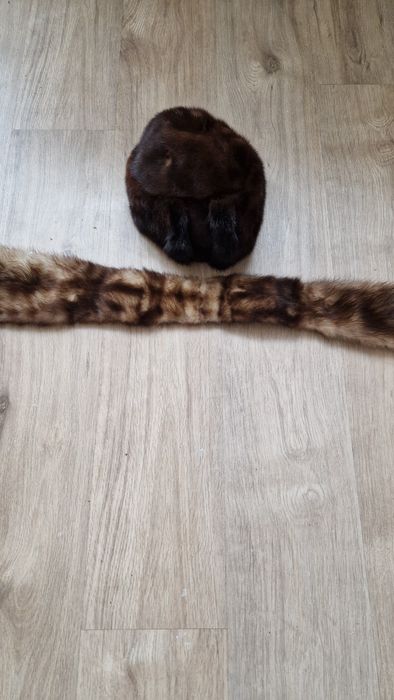 Czapka+kołnierz z jakiegoś futra