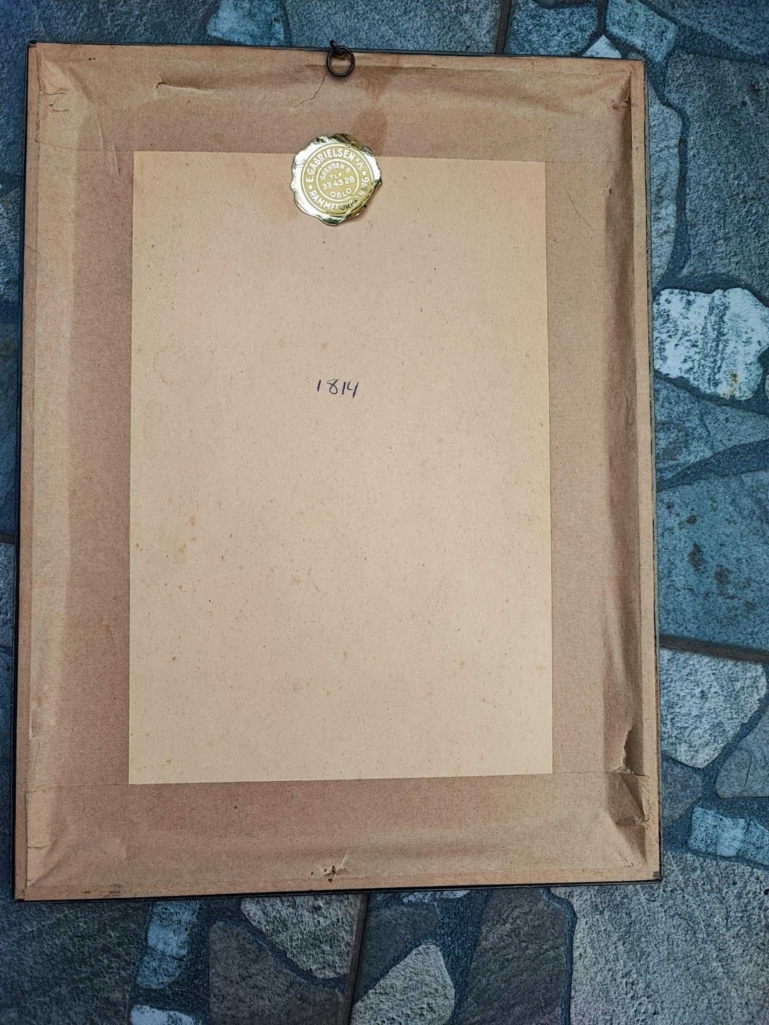 Przedwojenny obraz,drzeworyt religijny