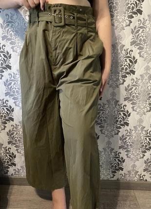 широкі штани кюлоти з високою посадкою широкі штани primark 16/xxl