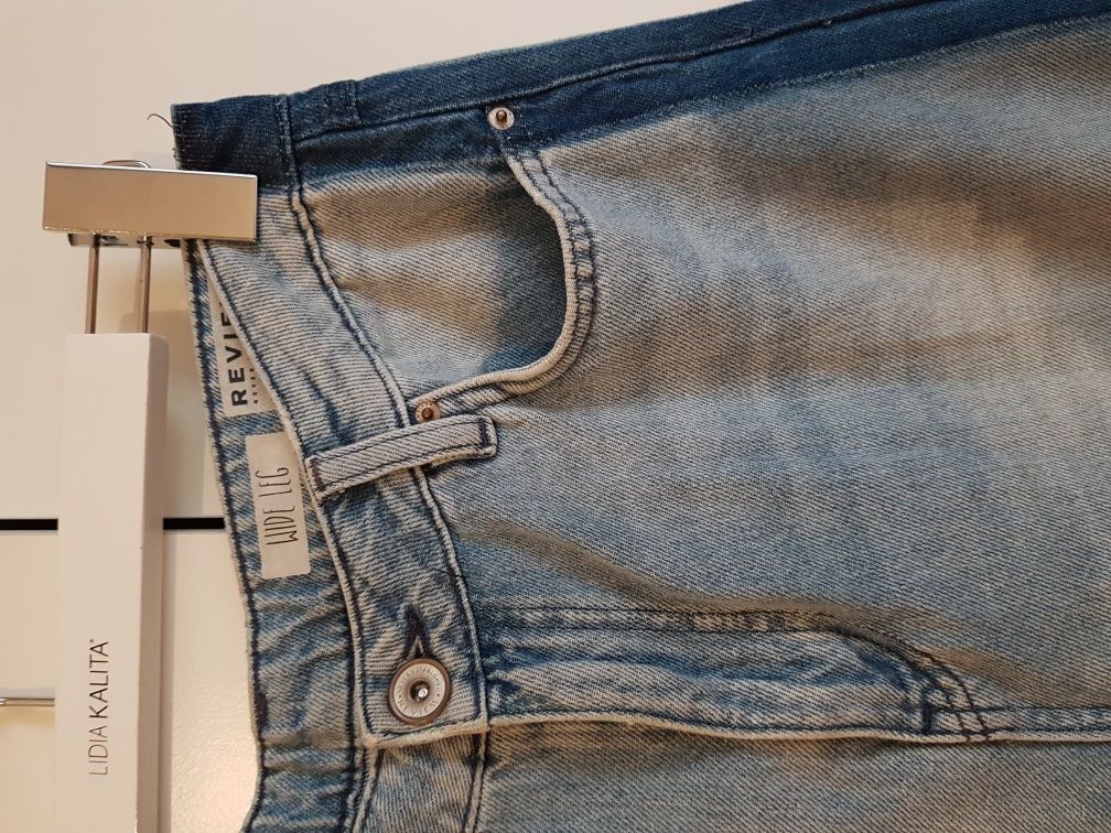 Review jeans spodnie z szerokimi nogawkami rozm. 29