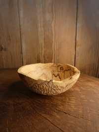 Miska miseczka drewniana buk handmade wooden bowl boho rękodzieło etno