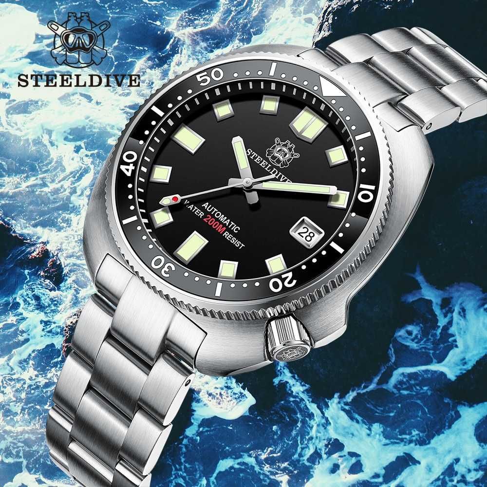 Часы Черепаха STEELDIVE SD1970 хомаж  Seiko Captain Willard. 200м.