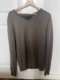 Tommy Hilfiger Sweter z dodatkiem kaszmiru rozmiar L v-neck