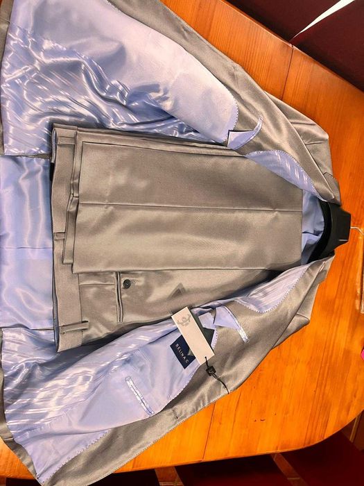 Fato Clássico -Cinza metalizado