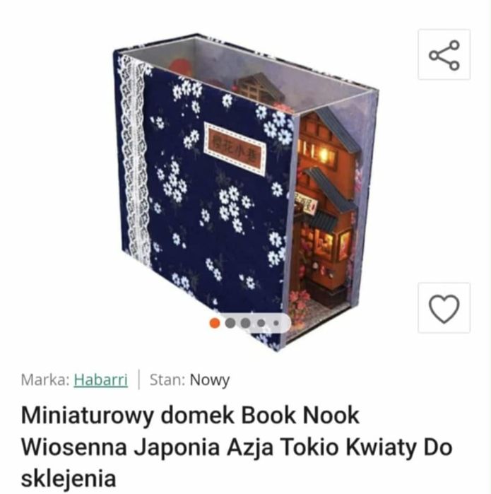 Miniaturowy Domek Book Nook – Wiosenna Japonia – Do Składania – Nowy