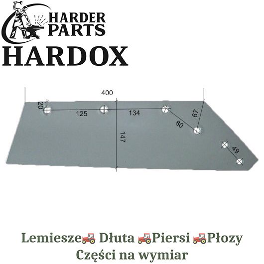 Lemiesz Niemeyer HARDOX 200626/P części do pługa 2X lepsze niż Borowe