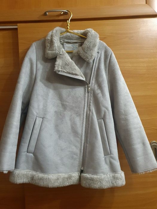Сіра дублянка Zara / дубленка / куртка Zara
