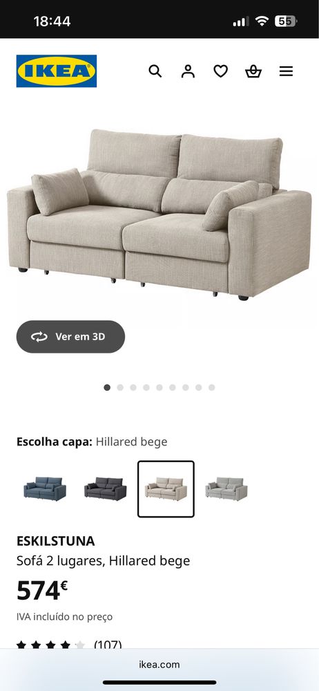 Sofa 2 lugares extensivel