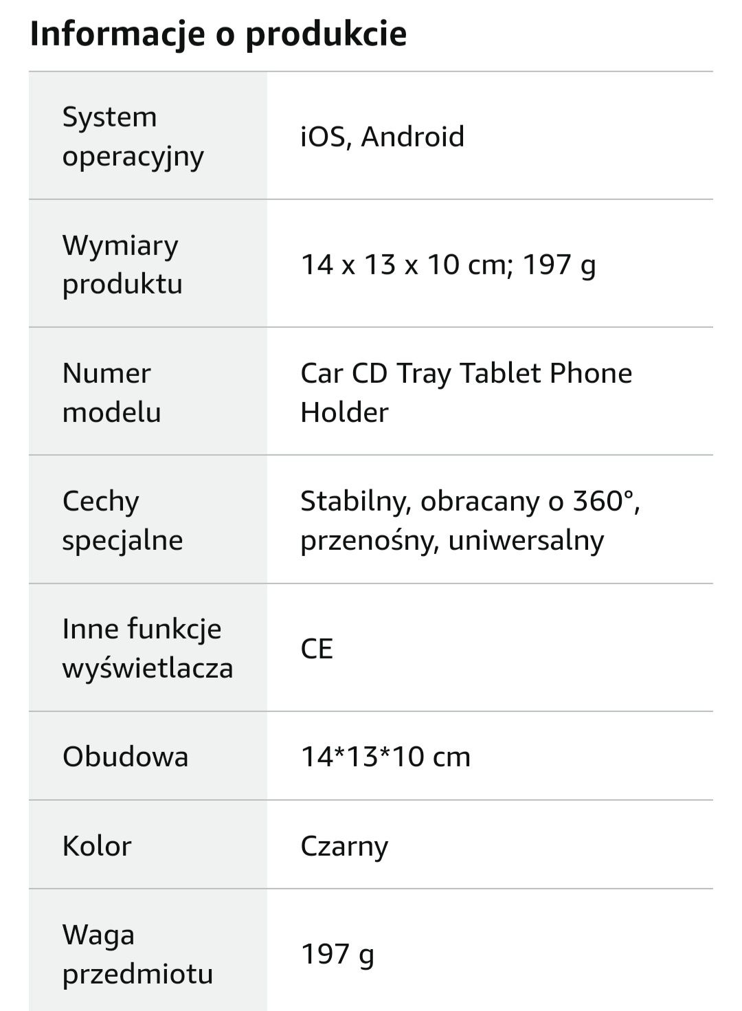 Uchwyt na tablet samochodowy