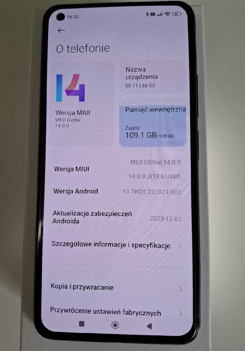 Xiaomi Mi 11 lite 5G 8/128 gb smartfon telefon