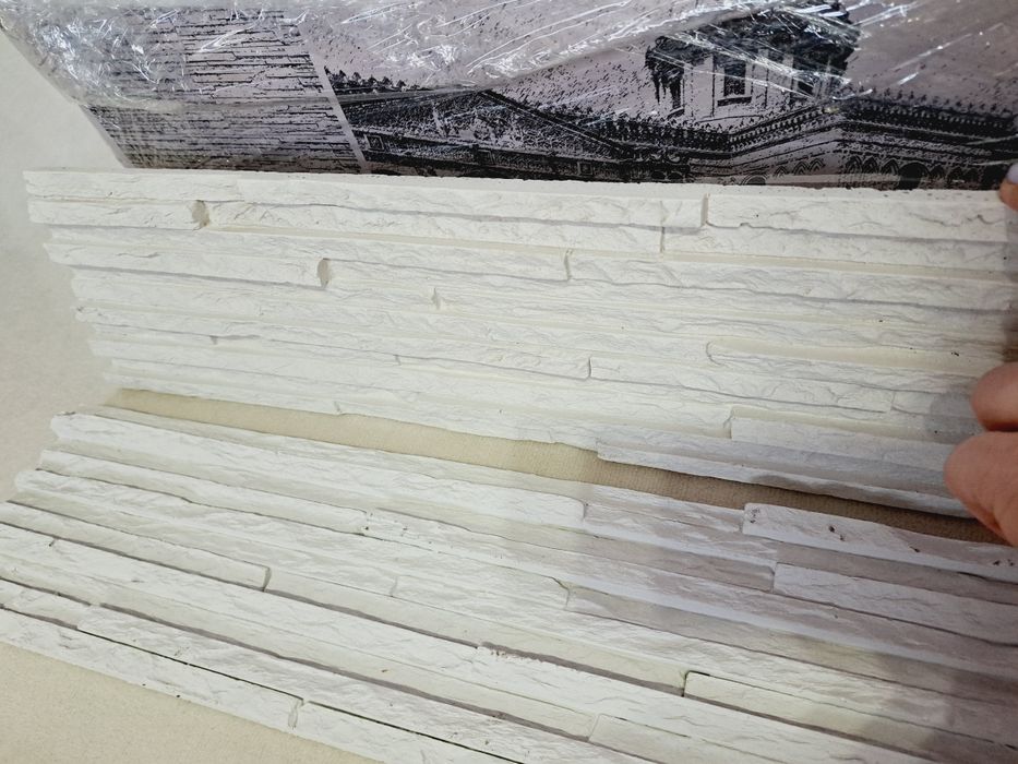 Płytki kamieniopodobne Palermo kamień dekoracyjny biały 7 płyt 55x14cm