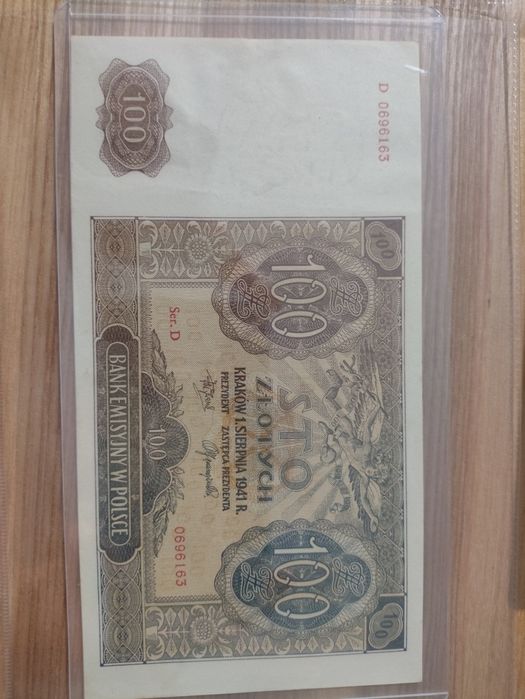 Banknoty 1940r- 1941r  100zł