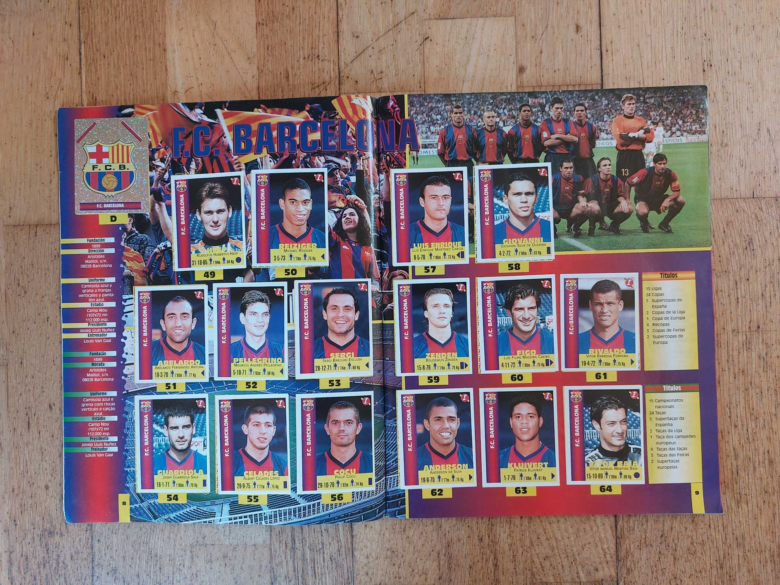 Colecção de cromos - Equipos de europa 1999 - Completa