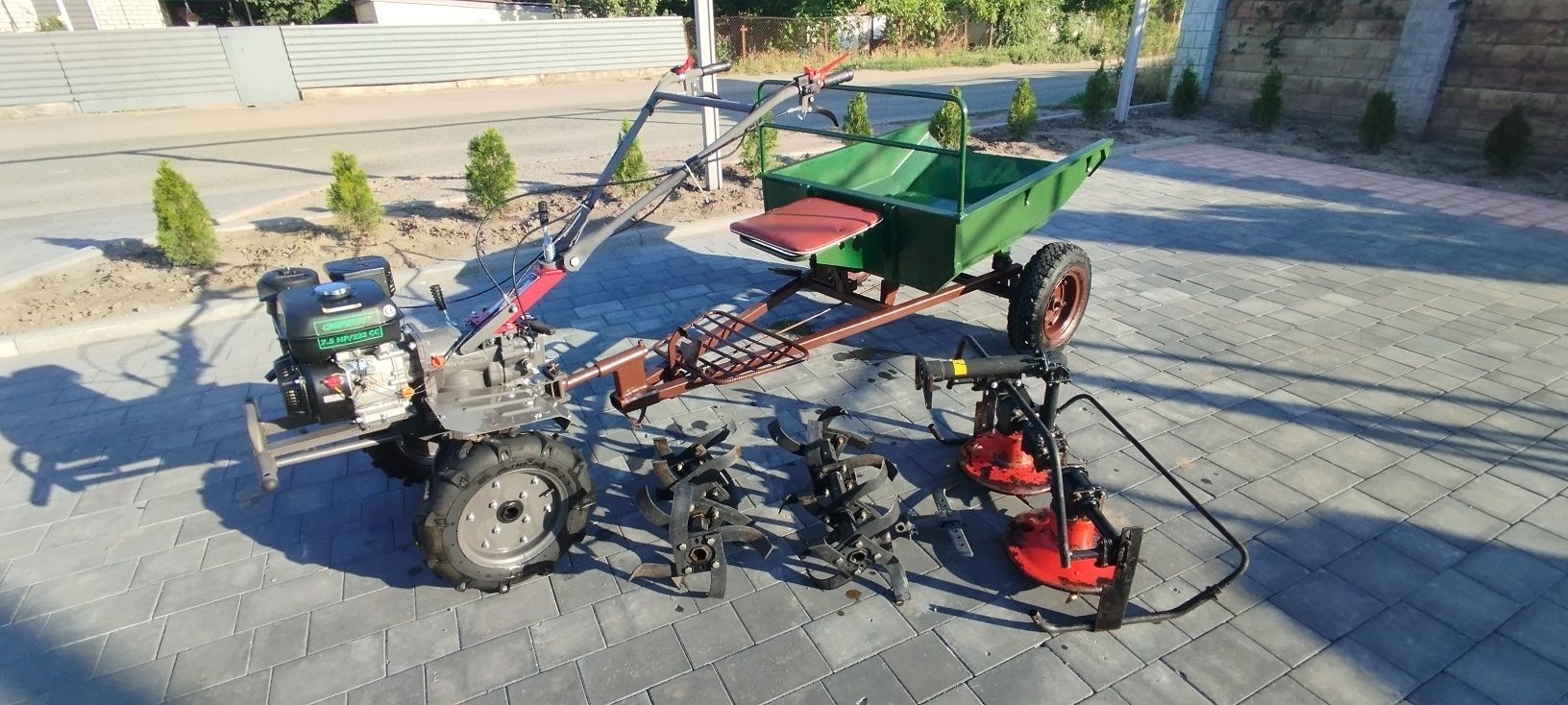 Мотоблок Weima + прицеп + роторна мотокоса 1100-6