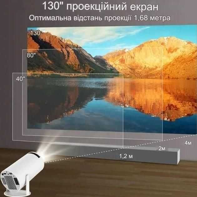 Проектор домашній кінотеатр Android 11 UltraHD 4K WI-FI Bluetooth HDMI