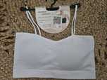Bialy top usztywniany biustonosz s/m