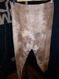 Treasur&Bond Spodnie dresowe S beżowo-jasny brąz bawelna cieniutki mat