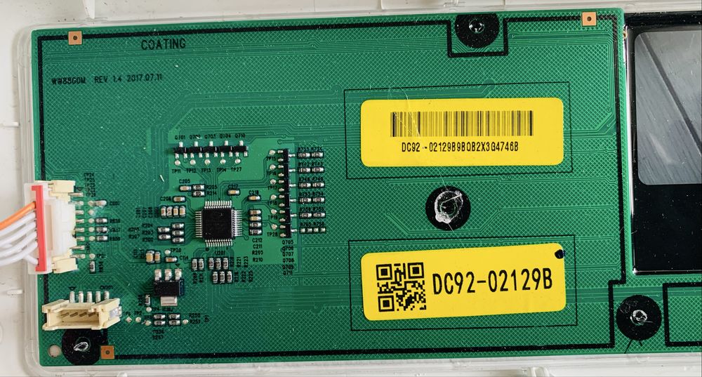 Panel z programatorem pralki i moduł sterujący Samsung Quickdrive