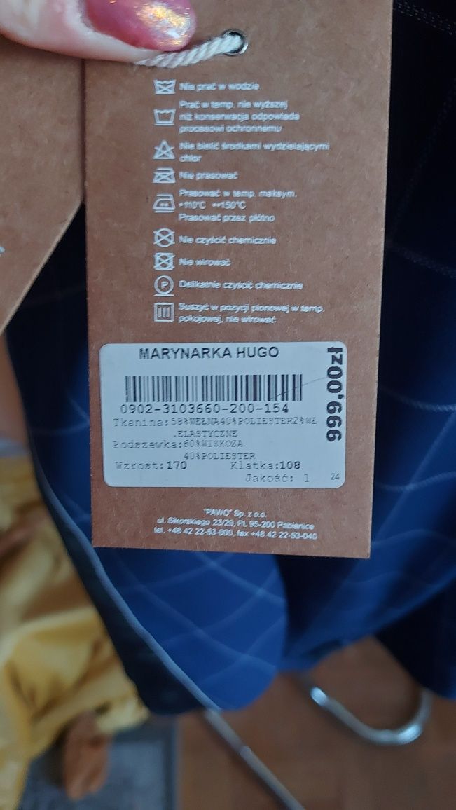 Nowa marynarka męska PAWO r.170