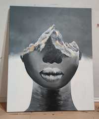 Duży obraz "Z głową w górach" abstrakcja