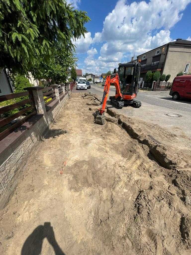 Usługi minikoparką  WIERTNICA  Kalisz Stawiszyn