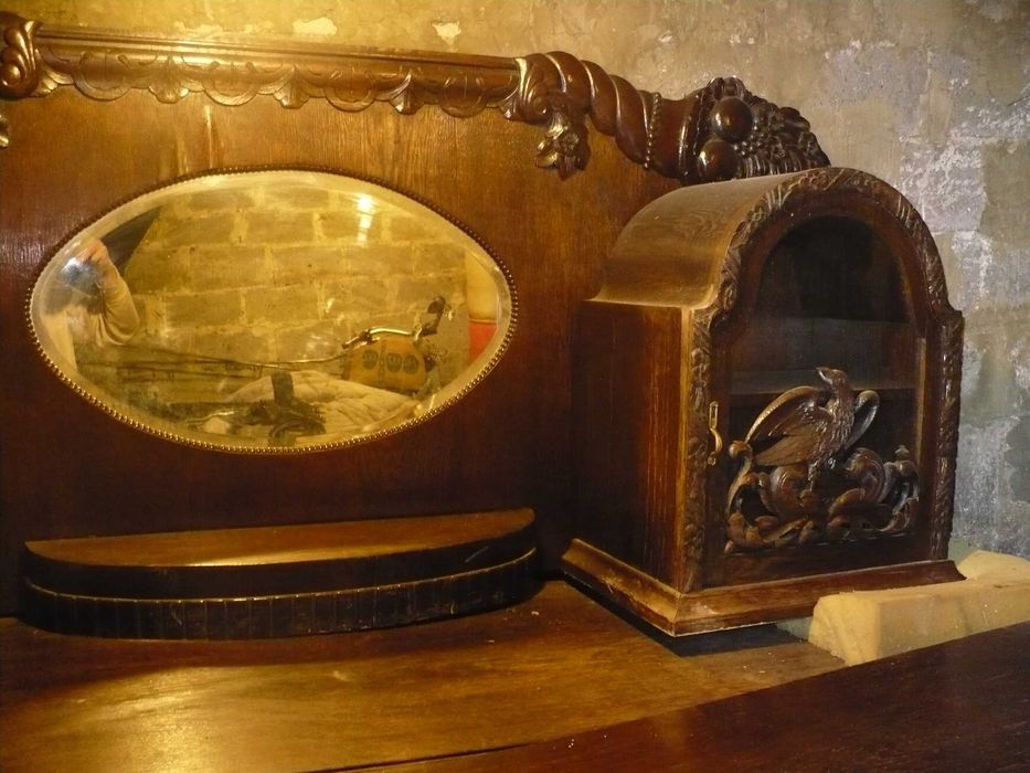 Antyk kompletny zestaw z zegarem stojącym