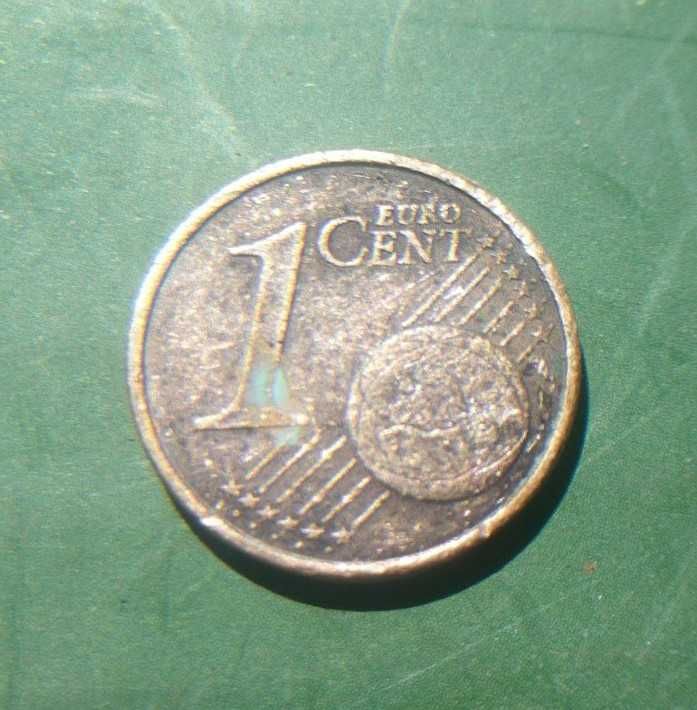 Монета 1 цент евро 1999