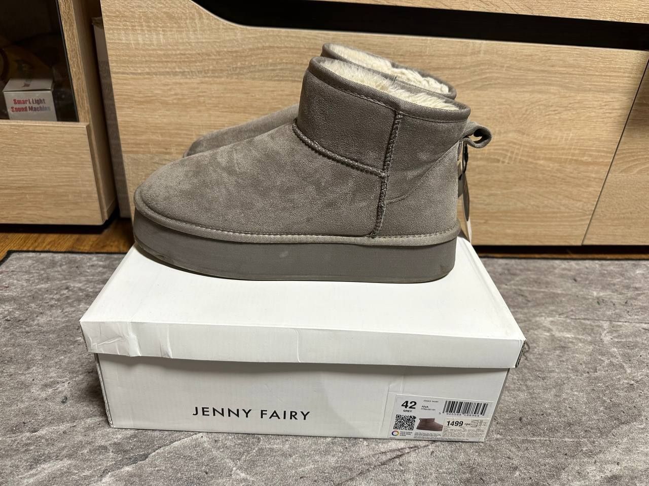 Сірі зимові уггі, UGG на платформі 42 розміру, серые угги