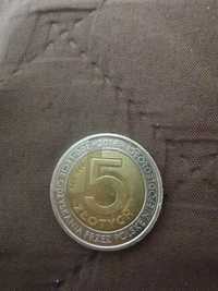 Moneta pięć złotych 100-lecie odzyskania niepodległości