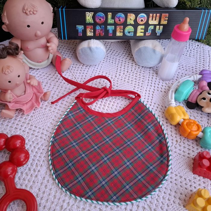 Śliniaczek dwustronny świąteczny. Handmade. Bawełna 100%. Nr. M-2-7