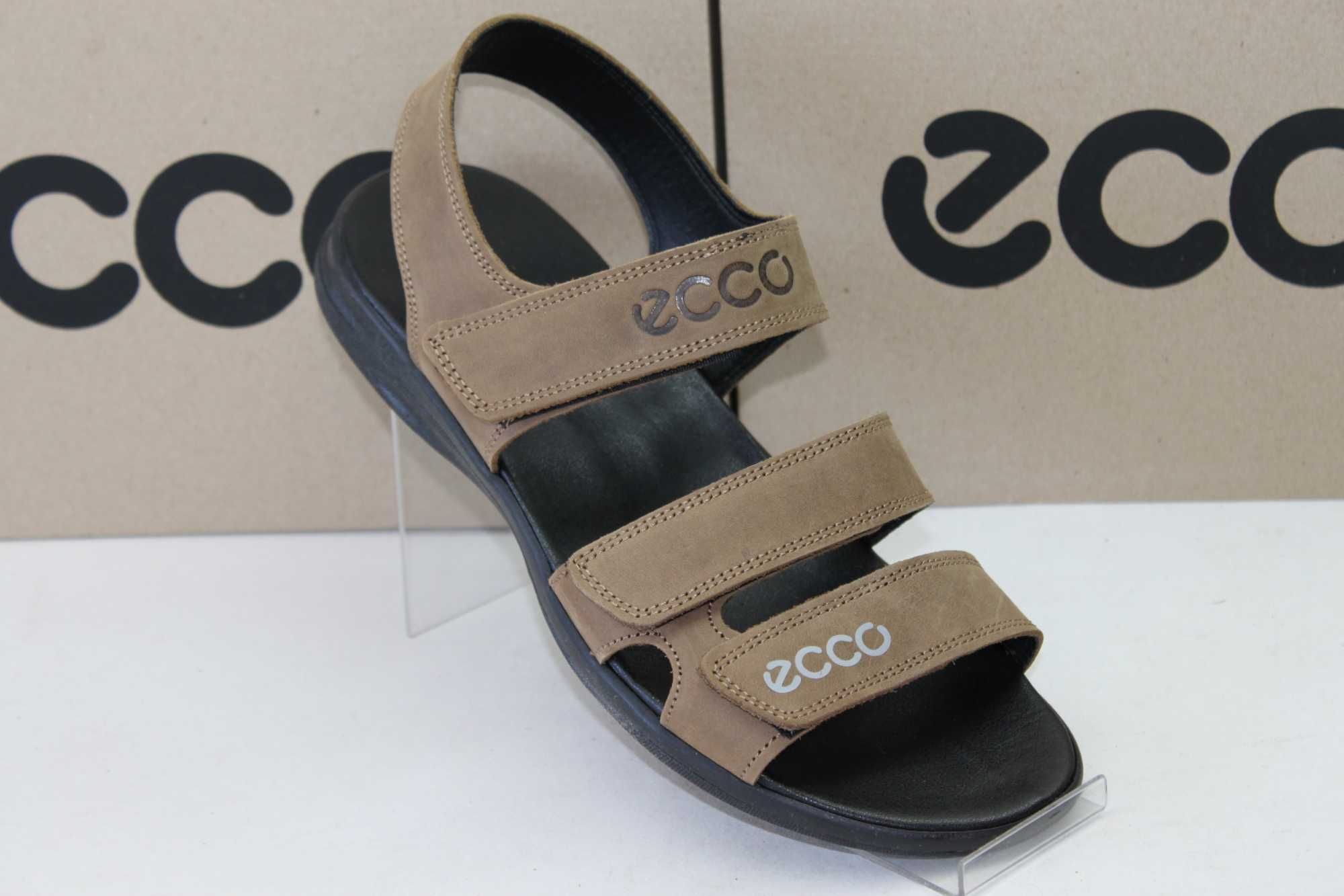 Ecco - сандали сандалії босоніжки из натуральной кожи (код:90оливка)